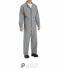 Red Kap CC16HB Fisher Herringbone Cotton Coveralls Button Front