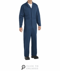 Red Kap CC16NV Navy Cotton Coveralls Button Front