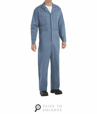 Red Kap CC16PB Postman Blue Cotton Coveralls Button Front