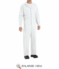 Red Kap CC16WH White Cotton Coveralls Button Front