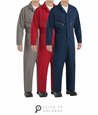 Red Kap CC18 Cotton Coveralls, Zipper Front