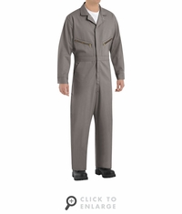 Red Kap CC18GY Gray Zip-Front Cotton Coveralls