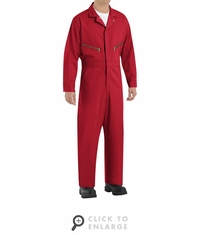 Red Kap CC18RD Red Zip-Front Cotton Coveralls