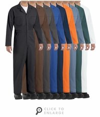 Red Kap CT10 Twill Action Back Coveralls|10 Colors