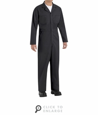 Red Kap CT10BK Black Twill Action Back Coveralls