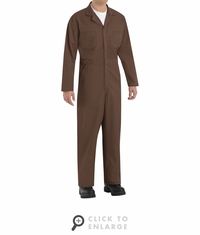 Red Kap CT10BN Brown Twill Action Back Coverall