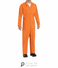 Red Kap CT10OR Orange Twill Action Back Coverall