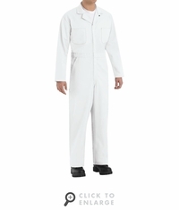 Red Kap CT10WH White Twill Action Back Coverall