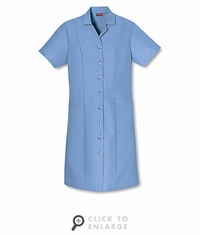Red Kap DP23 Women's Button-Front Short Sleeve Dress
