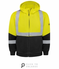 Red Kap HJ10YB Hi-Visibility Performance Work Hoodie - Type R Class 2