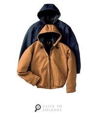 Red Kap JD20 Blended Zip Front Duck Hooded Jacket|2 Colors