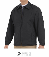 Red Kap JT50BK Men's Black Perma-Lined Panel Jacket