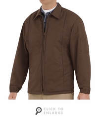Red Kap JT50BN Men's Brown Perma-Lined Panel Jacket