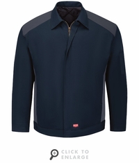 Red Kap JY20NC Men's Navy/Charcoal Performance Crew Jacket