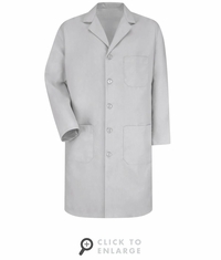 Red Kap KP14GY Men's Button-Down Lab Coat - Grey