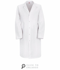 Red Kap KP38WH White Specialized Lab Coat, No Pockets