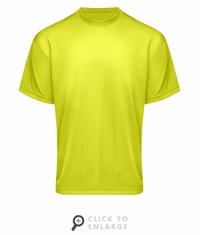 Red Kap Men's Short Sleeve Midweight Performance Tee - Yellow Lime