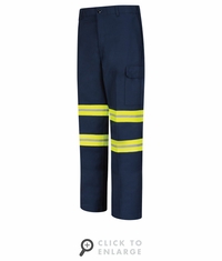Red Kap PT88EN Enhanced Visibility Industrial Cargo Pants - Navy w/ Reflective Trim