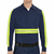 Red Kap SC30EN Men's Enhanced Visibility Long Sleeve Cotton Work Shirt - Navy