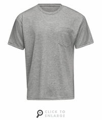 Red Kap SK2SGY Short Sleeve Performance Core Pocket Tee - Heather Grey