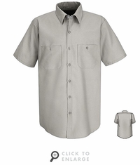 Red Kap SP24 Men's SSL Solid Big & Tall Industrial Work Shirt