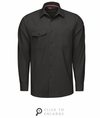 Red Kap TSM4BK Black Cooling Long Sleeve Work Shirt