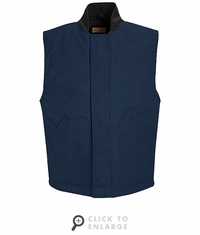 Red Kap VD22ND Blended Navy Duck Insulated Snap Front Vest
