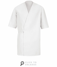 Red Kap WP18WH White Collarless Pocketless Butcher Wrap