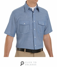 SC24 Short Sleeve Light Blue Western Style Uniform Shirt