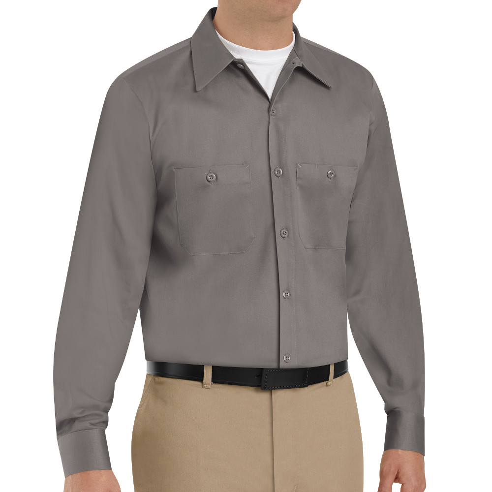 SC30GG Long Sleeve Graphite Gray Wrinkle Resistant Cotton Shirt