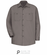 SC30GG Long Sleeve Graphite Gray Wrinkle Resistant Cotton Shirt