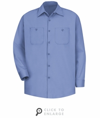 SC30LB Long Sleeve Light Blue Wrinkle Resistant Cotton Shirt