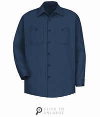 SC30NV Long Sleeve Navy Wrinkle Resistant Cotton Shirt