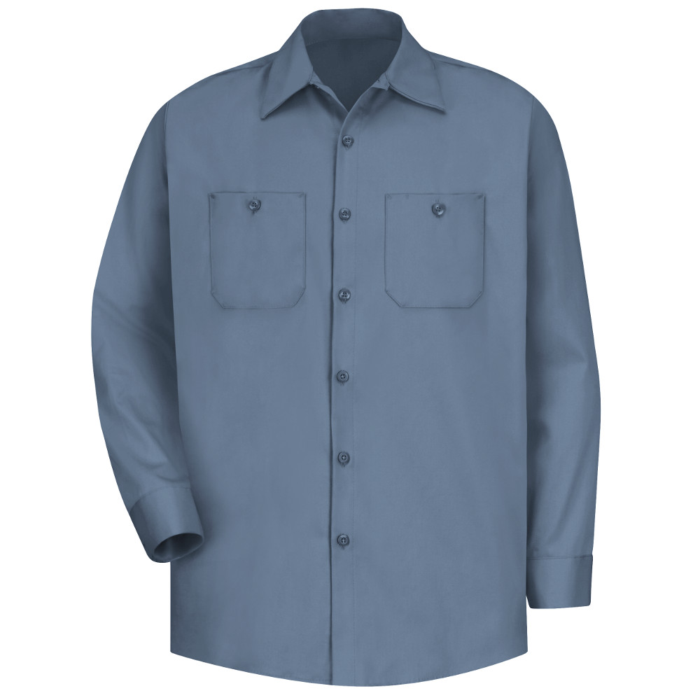 SC30PB Long Sleeve Postman Blue Wrinkle Resistant Cotton Shirt