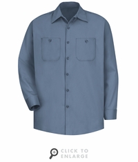SC30PB Long Sleeve Postman Blue Wrinkle Resistant Cotton Shirt