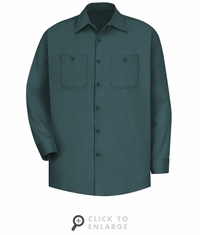 SC30SG Long Sleeve Spruce Green Wrinkle Resistant Cotton Shirt