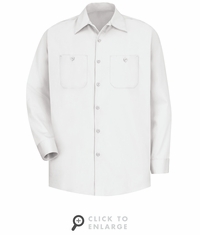 SC30WH Long Sleeve White Wrinkle Resistant Cotton Shirt