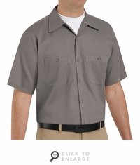 SC40GG Short Sleeve Graphite Gray  Wrinkle Resistant Cotton Shirt