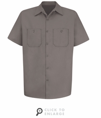 SC40GG Short Sleeve Graphite Grey Wrinkle Resistant Cotton Shirt