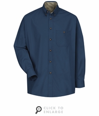 SC74 Long Sleeve Cotton Twill Casual Contrast Shirt (2 Colors)