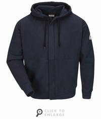 SEH4NV Men's Navy Fleece FR Zip-Front Hooded Sweatshirt CAT-2
