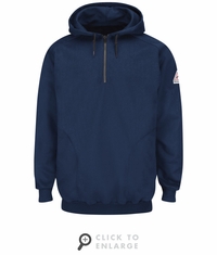 SEH8NV Men's Navy Fleece FR Pullover Hooded Sweatshirt CAT-2