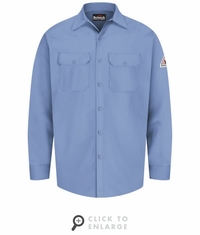 SEW2LB Men's Lt Blue Midweight Excel FR Work Shirt CAT-1