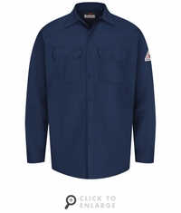 SEW2NV Men's Navy Midweight Excel FR Work Shirt CAT-1