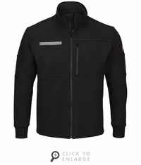SEZ2BK Men's Black Fleece FR Zip-Up Jacket CAT-2