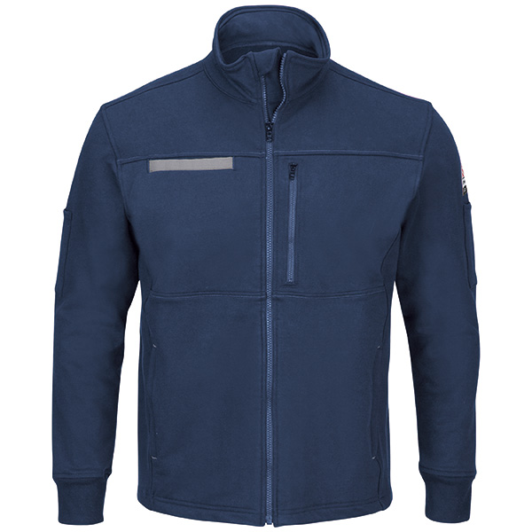 SEZ2NV Men's Navy Fleece FR Zip-Up Jacket CAT-2