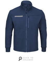 SEZ2NV Men's Navy Fleece FR Zip-Up Jacket CAT-2