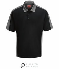 SK54 Men's Short Sleeve Performance Knit Two-Tone Polo