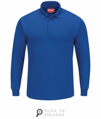 SK6LRB Men's Royal Blue Long Sleeve Performance Knit Polo