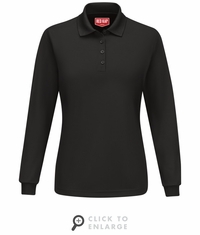 SK7L Women's Long Sleeve Performance Knit Polo